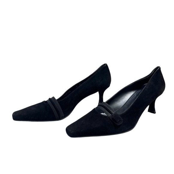 Stuart Weitzman Black Suede Heels - Picture 1 of 7